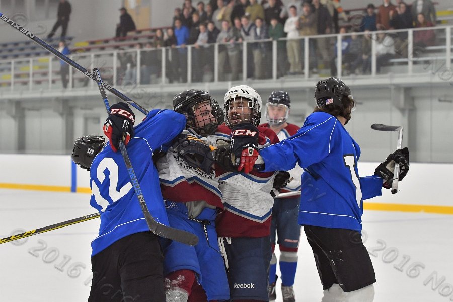 Wheaton College Men\'s Ice Hockey vs Middlesex Community College. - Photo By: KEITH NORDSTROM